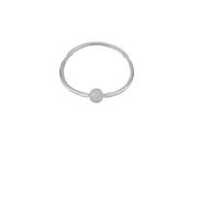 Bratara argint pentru talismane semi-fixa, lungime 19 cm