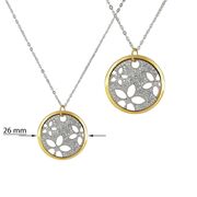 Lant argint cu pandantiv bicolor