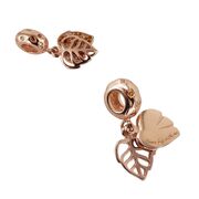 Talisman argint frunze auriu rose