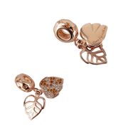 Talisman argint frunze auriu rose