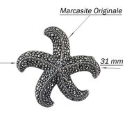 Brosa argint stea de mare marcasite Kasia