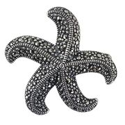 Brosa argint stea de mare marcasite Kasia