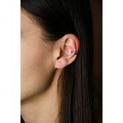 Cercei argint cuff cu zirconiu albastru