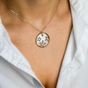 Lant argint cu pandantiv bicolor