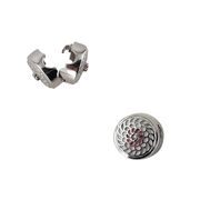 Talisman argint opritor floare roz