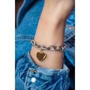 Bratara argintie, Freelook, pentru dama, din otel inoxidabil, FRJ.3.3010-2