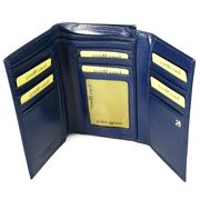 Portofel bleumarin, de dama, din piele naturala, H257-12