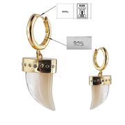 Cercei argint cu sidef Ivory Horn