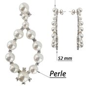 Cercei argint eleganti cu multiple perle