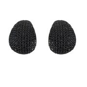 Cercei argint fancy black cu zirconii negre