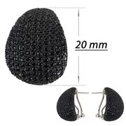 Cercei argint fancy black cu zirconii negre