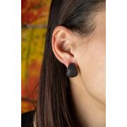 Cercei argint fancy black cu zirconii negre