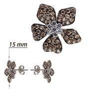 Cercei argint brown crystals