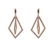 Cercei argint lungi rose-gold Ivonne