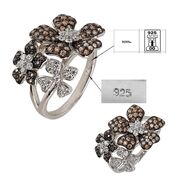 Inel argint elegant Bouquet marimea 54