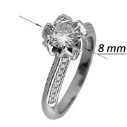 Inel argint logodna Fantasy marimea 54