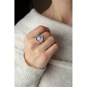 Inel argint elegant Rainbow marimea 57