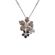 Lant argint cu pandantiv flowers