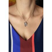 Lant argint cu pandantiv flowers