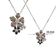 Lant argint cu pandantiv flowers