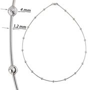 Lant argint fix Silver Dots