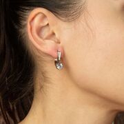 Cercei argint clear crystal