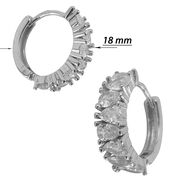 Cercei argint rotunzi white zirconiu