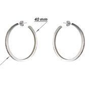 Cercei argint rotunzi de 40 mm colorati