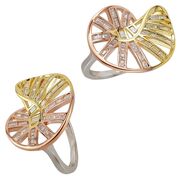 Inel din argint aurit Winding marimea 52