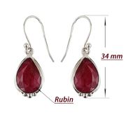 Cercei argint Corinne cu rubine