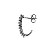 Cercei argint cu zirconii albe si inchidere cu surub