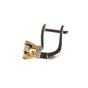 Cercei argint golden bloom