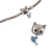 Talisman argint pisica si pestisor