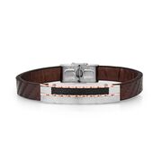Bratara cafenia, Daniel Klein, pentru barbati, din piele, DKJ.4.2101-2