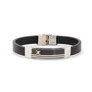 Bratara neagra, Daniel Klein, pentru barbati, din piele, DKJ.6.2108-1