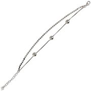 Bratara argint dubla cu bilute si sfere