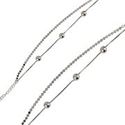 Bratara argint dubla cu bilute si sfere