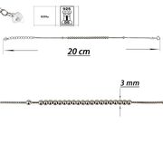 Bratara argint cu bilute mobile