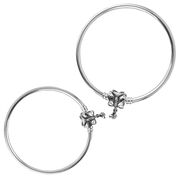 Bratar argint pentru talismane fixa, lungime 18 cm