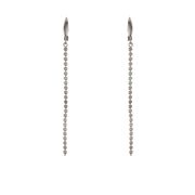 Cercei lungi cu cerculete argintii