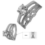 Inel argint logodna dublu infinit Aine marimea 57