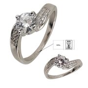 Inel argint logodna Nara marimea 53