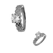 Inel argint logodna Tea marimea 55
