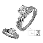 Inel argint logodna Tea marimea 55