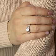 Inel argint logodna Tea marimea 55