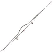 Bratara argint dubla zirconiu fucsia Nihan