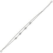 Bratara argint dubla zirconii albe Euyun