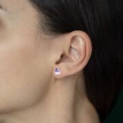 Cercei argint copii inima colorata