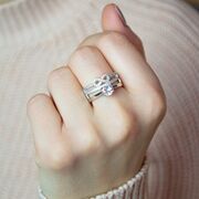 Inel argint logodna dublu infinit Aine marimea 57