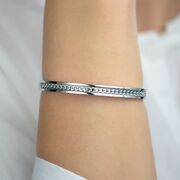 Bratara argintie, Santa Barbara Polo, pentru dama, din otel inoxidabil, SBJ.2.1031-1